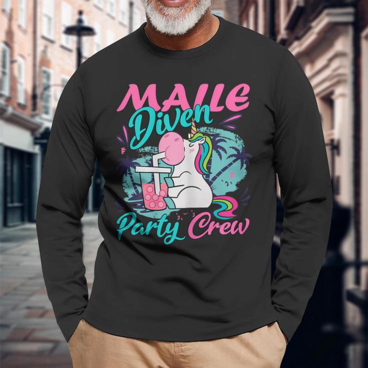 Malle Diven Party Crew Saufen Langarmshirts Geschenke für alte Männer