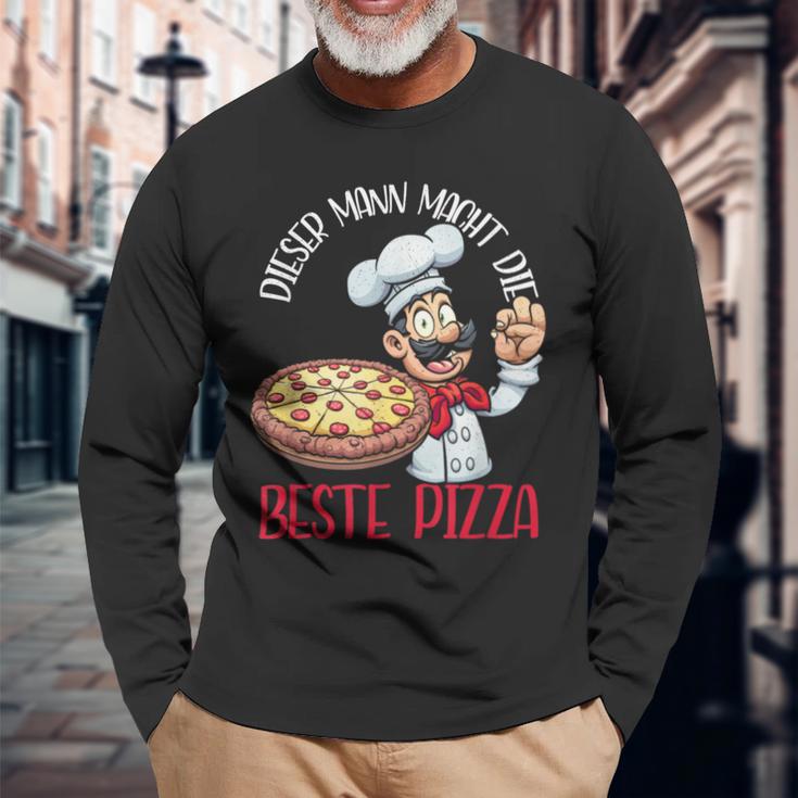 This Man Makes The Best Pizza Pizza Baker Langarmshirts Geschenke für alte Männer