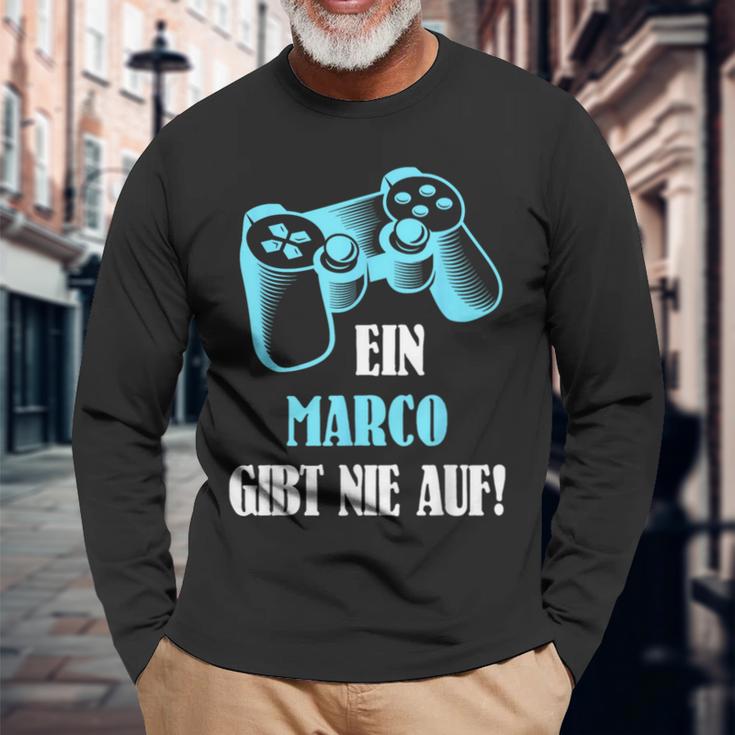 A Marco Gibt Never Up Personalised Gamer Langarmshirts Geschenke für alte Männer