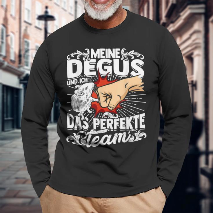 Meine Degus And Ich Das Perfekte Team Shrauchrat Degu Langarmshirts Geschenke für alte Männer