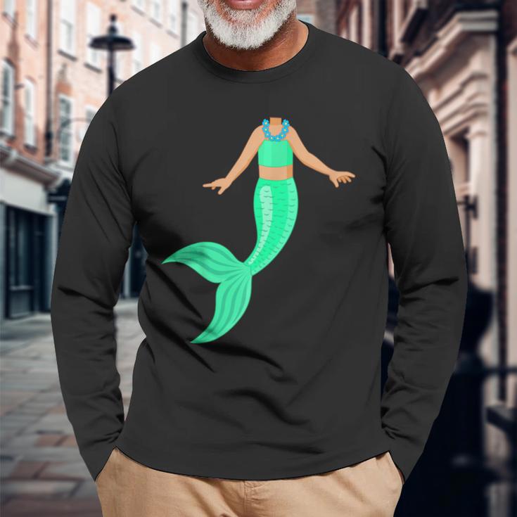 Mermaid Outfit Water Party Atlantis Costume Langarmshirts Geschenke für alte Männer