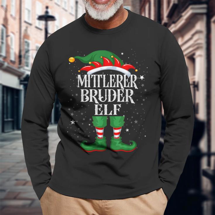 Middle Brother Elf Christmas Family Christmas Langarmshirts Geschenke für alte Männer