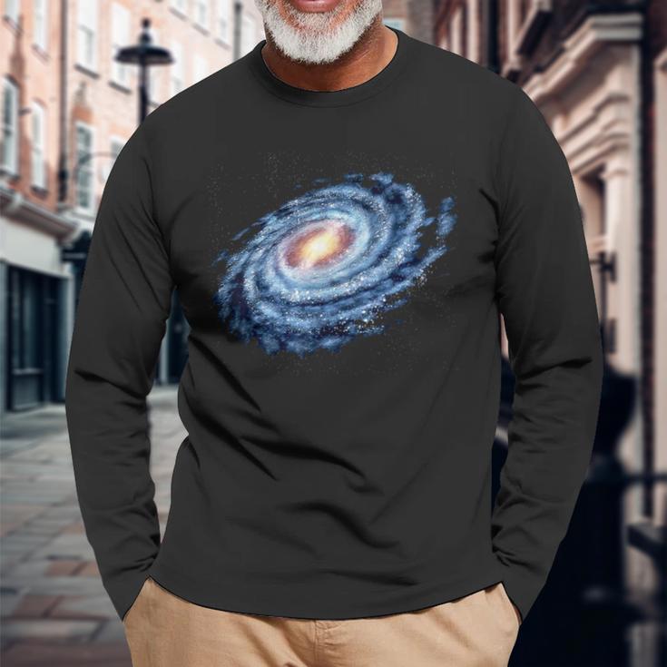 Milky Way In Space Langarmshirts Geschenke für alte Männer