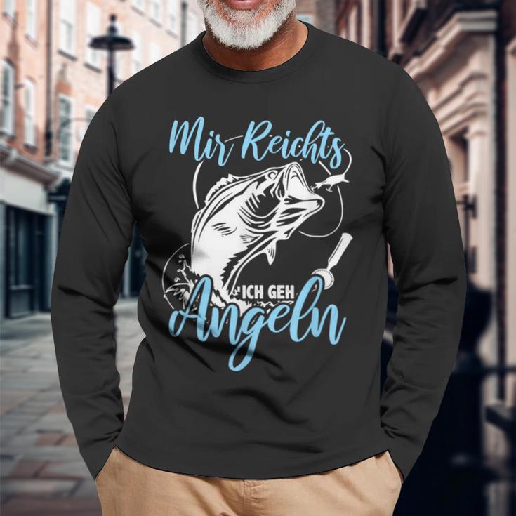 Mir Reichts Ich Geh Angeln Sayings Fun Clothing For Fishing Langarmshirts Geschenke für alte Männer