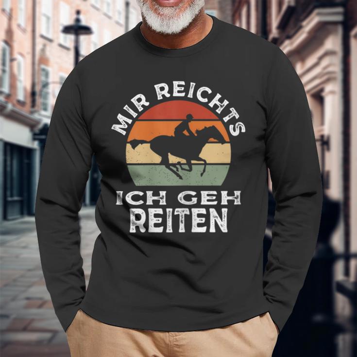 Mir Reichts Ich Geh Reitenintage Retro Rider S Langarmshirts Geschenke für alte Männer