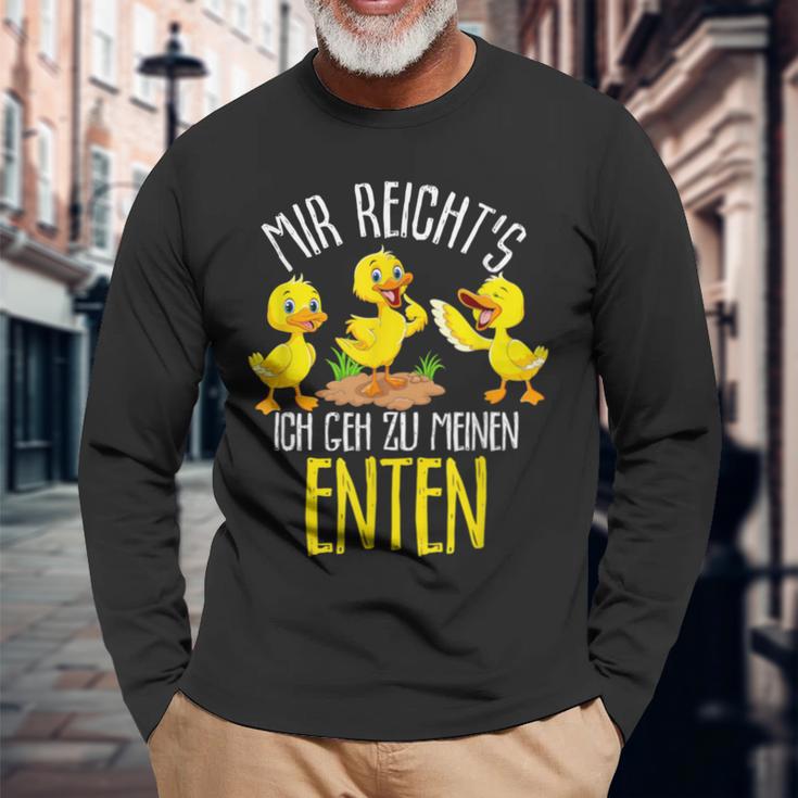 Mir Reichts Ich Geh Zu Meinen Entenzüchter Langarmshirts Geschenke für alte Männer