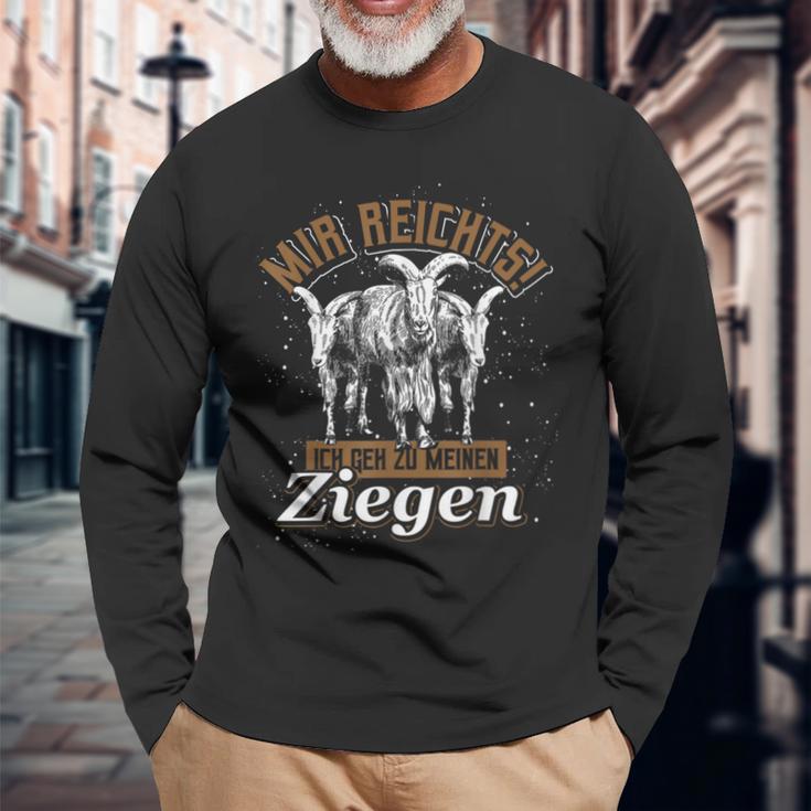 Mir Reichts Ich Geh Zu Meinen Ziegen Langarmshirts Geschenke für alte Männer