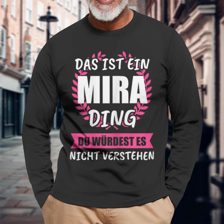 Mira Name First Name Langarmshirts Geschenke für alte Männer