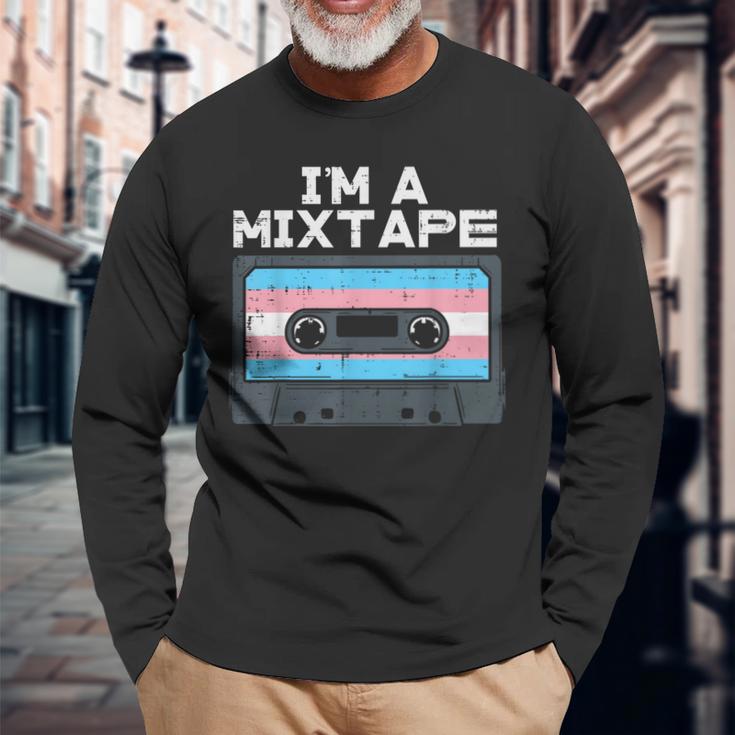 Im A Mixtape Transgender Casette Tape Trans Pride Flag Lgbt Langarmshirts Geschenke für alte Männer