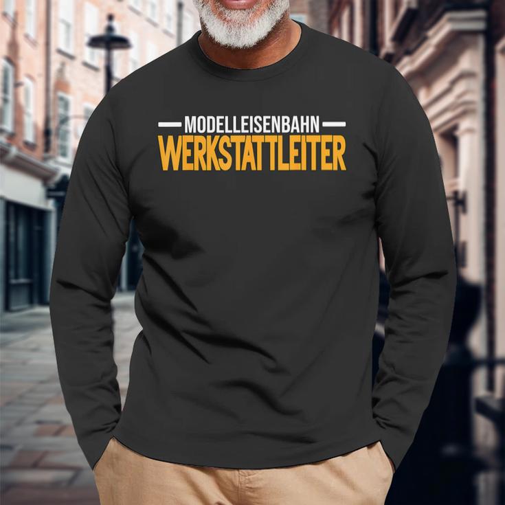 Model Railway Workshop Ladder Langarmshirts Geschenke für alte Männer