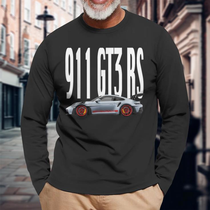 Moneda Memeintage De Coche De Carreras 911 Gt3 Rs Camiseta de manga larga Regalos para ancianos