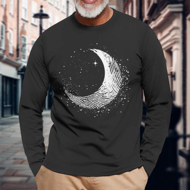 Moon Motif Half Moon Print Full Moon Mobile Phone Cover Langarmshirts Geschenke für alte Männer