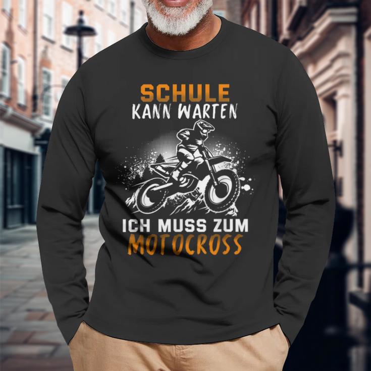 Motocross For Boys Enduro Offroad Superbike S Langarmshirts Geschenke für alte Männer