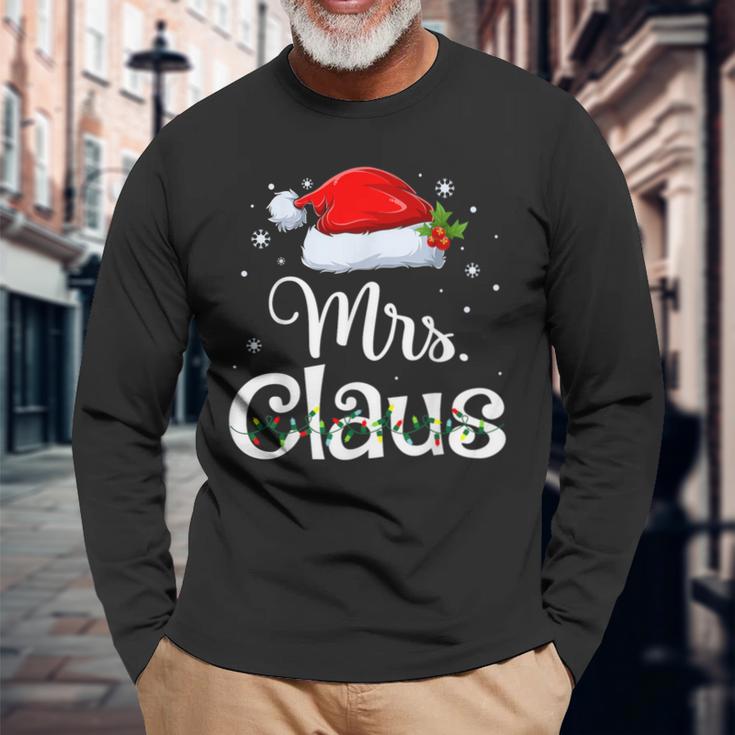 Mr And Mrs Claus Pyjama Santa Langarmshirts Geschenke für alte Männer