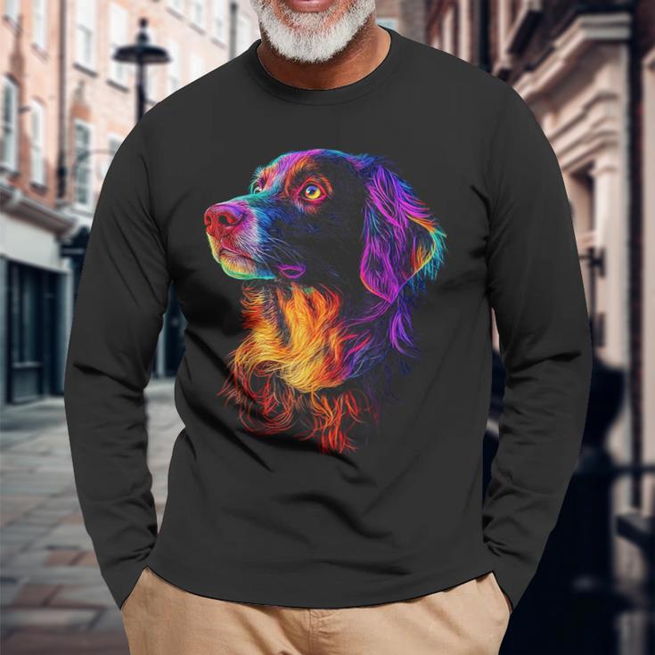 Munsterlander Dog Graphic Pet Colourful Munsterlander Langarmshirts Geschenke für alte Männer