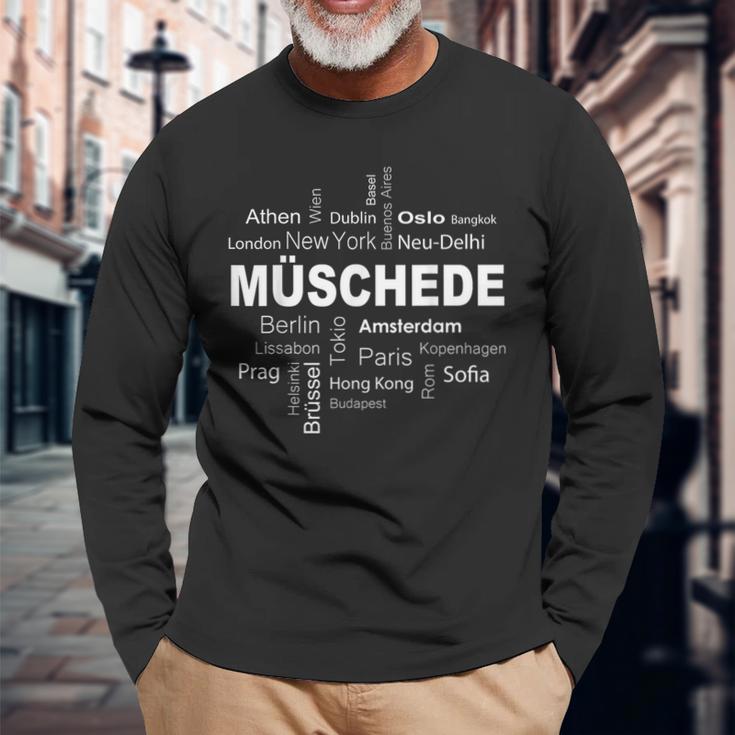 Müschede New York Berlin Müschede Meine Hauptstadt Langarmshirts Geschenke für alte Männer