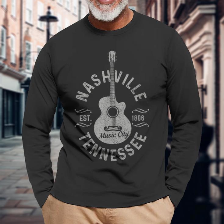 Nashville Tennessee Usa Country Music City Souvenir Langarmshirts Geschenke für alte Männer