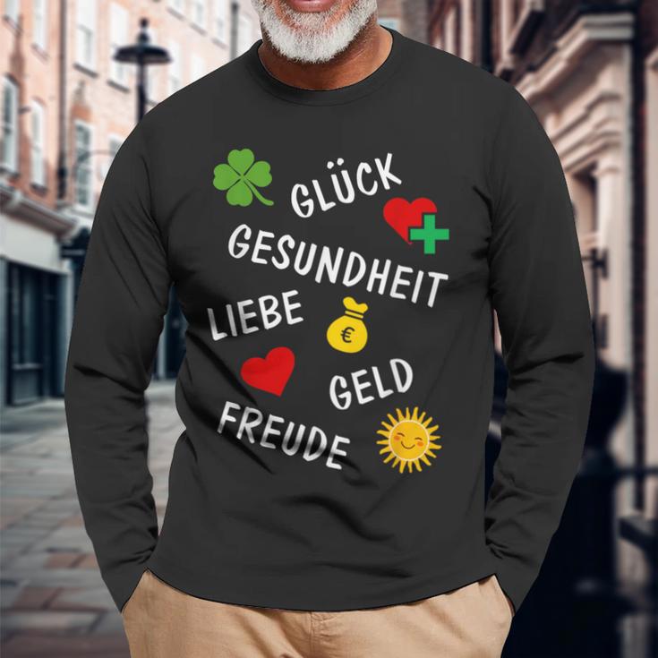 New Year's Eve Birthday New Year Outfit Wishes Lucky Charm Langarmshirts Geschenke für alte Männer