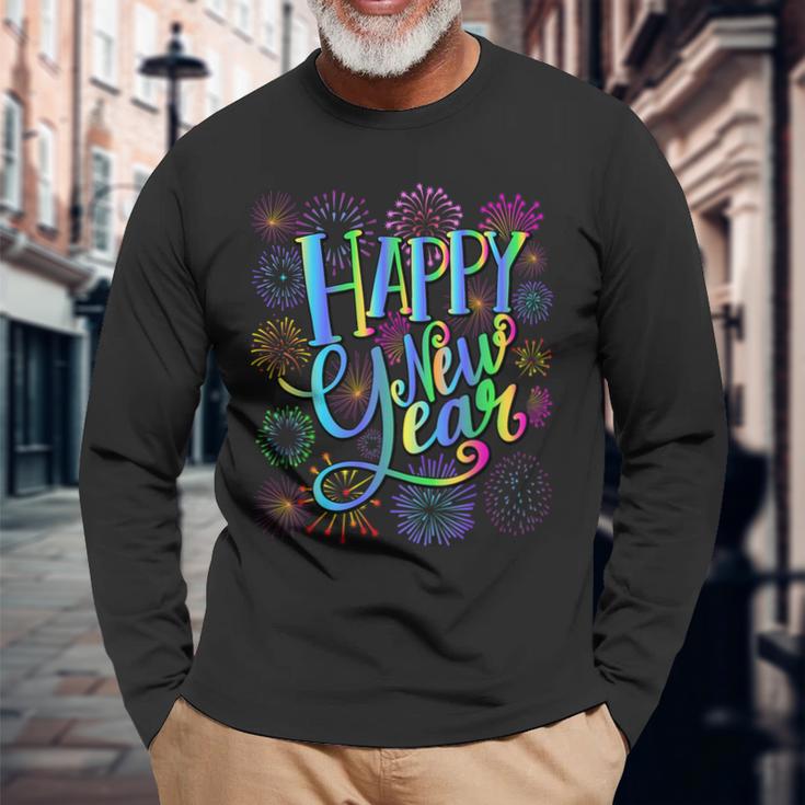 New Year's Eve Party Supplies Nye 2025 Happy New Year Langarmshirts Geschenke für alte Männer