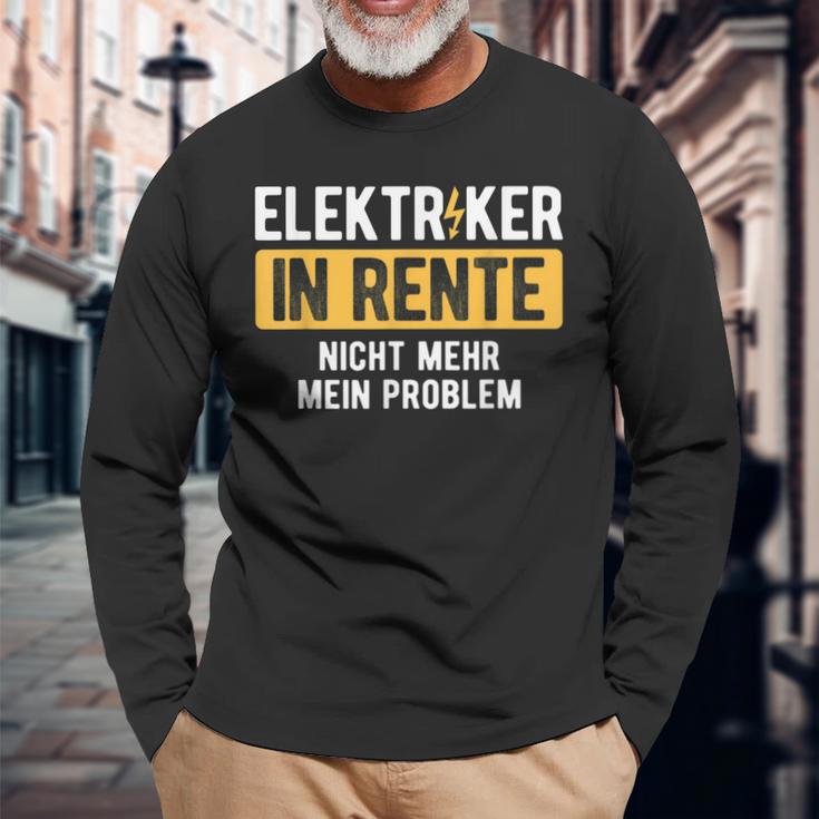 Nicht Mehr Problem Rente Craftsman Electricians Langarmshirts Geschenke für alte Männer