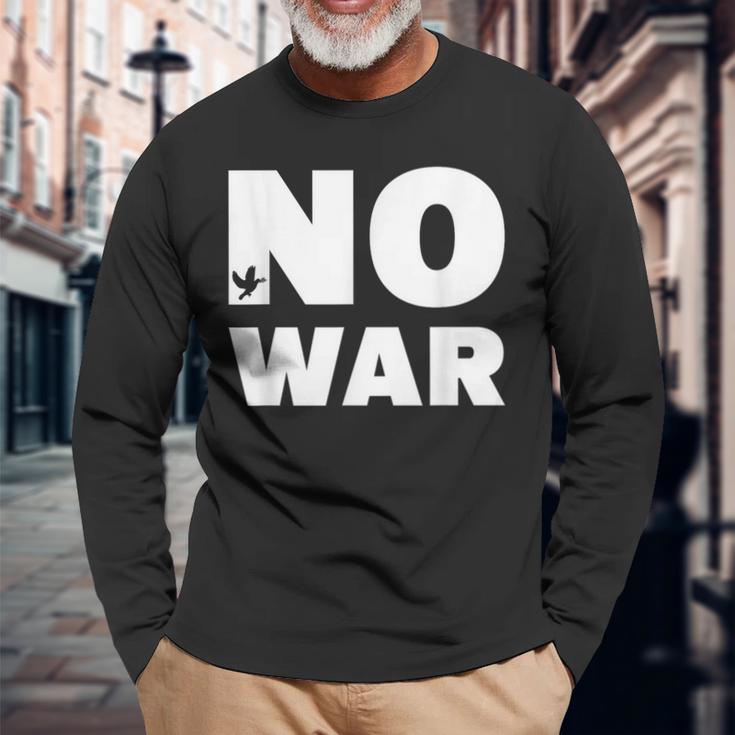 No War Peace No War No War Langarmshirts Geschenke für alte Männer