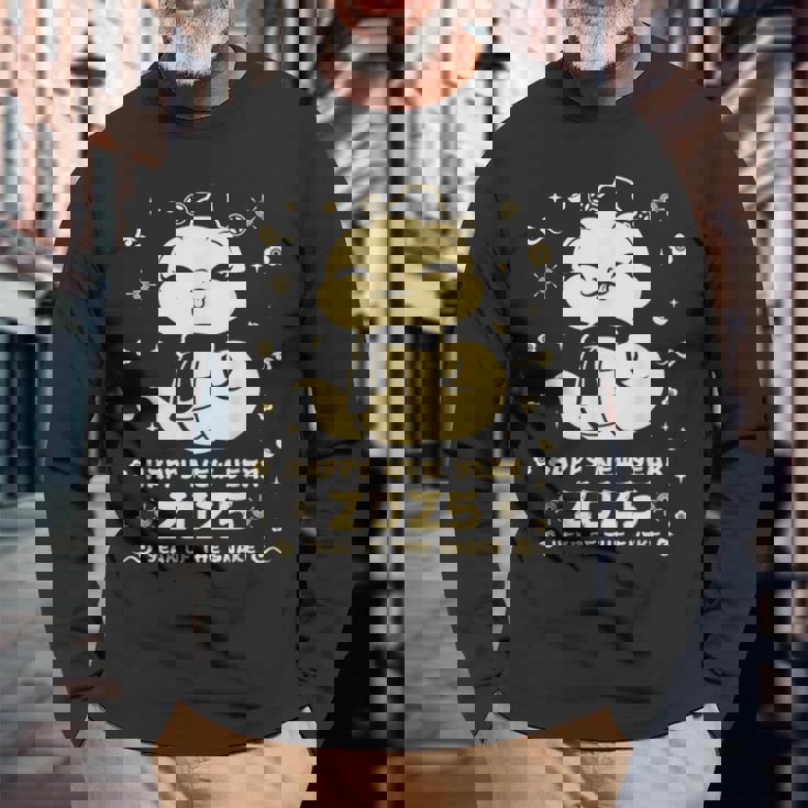 Nouvel An Lunaire 2025 Année Du Serpent Chinois Asiatiqueietnamien T-shirt à manches longues Cadeaux pour les vieillards