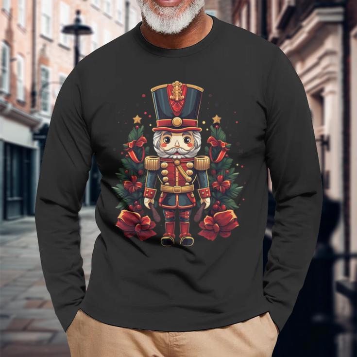 Nutcracker Christmas Holiday Festive Traditional Langarmshirts Geschenke für alte Männer