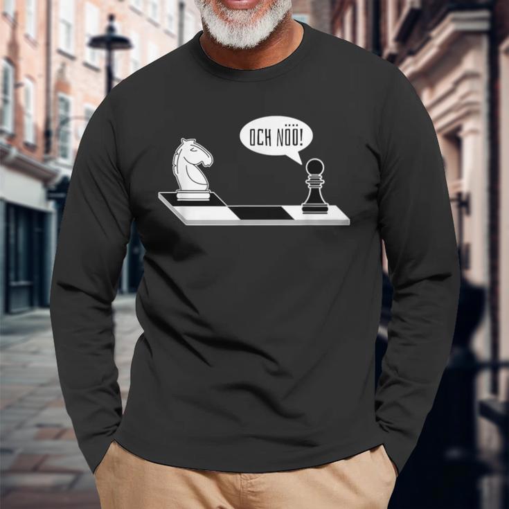 Och Nöö Chess Player Langarmshirts Geschenke für alte Männer