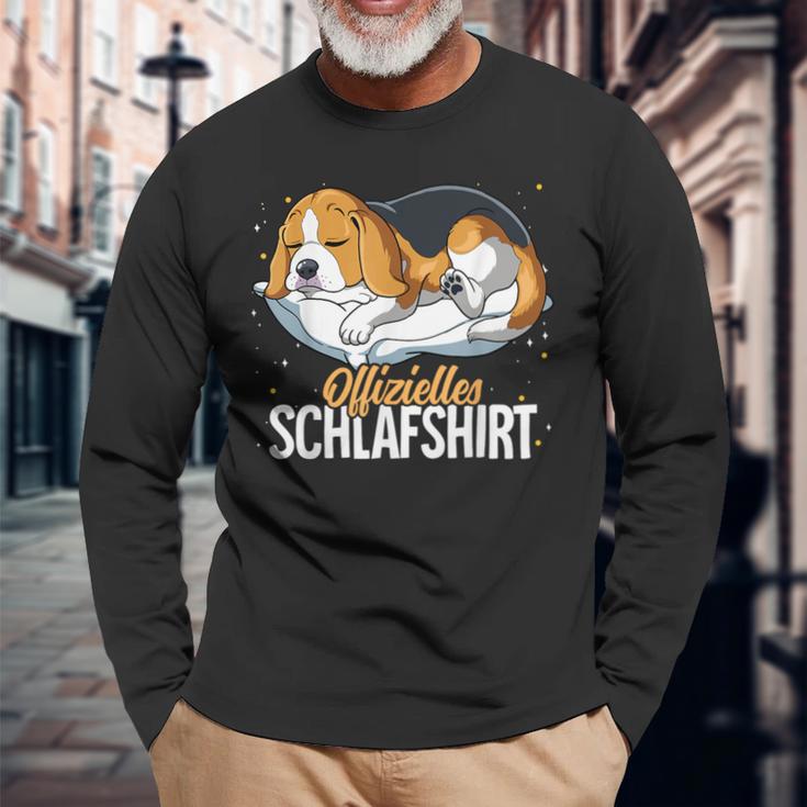 Official Sleep Beagle Langarmshirts Geschenke für alte Männer