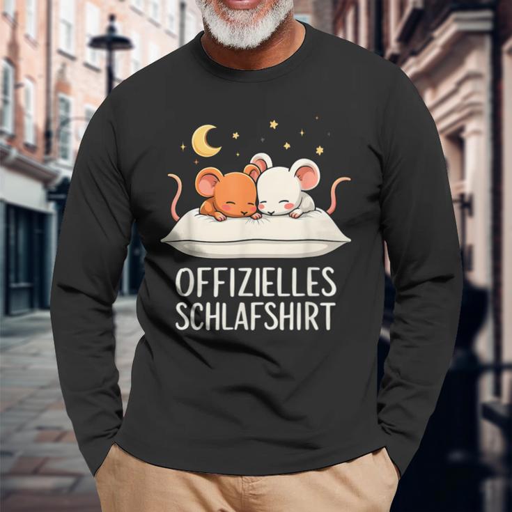 Official Sleep Mouse Mice Langarmshirts Geschenke für alte Männer