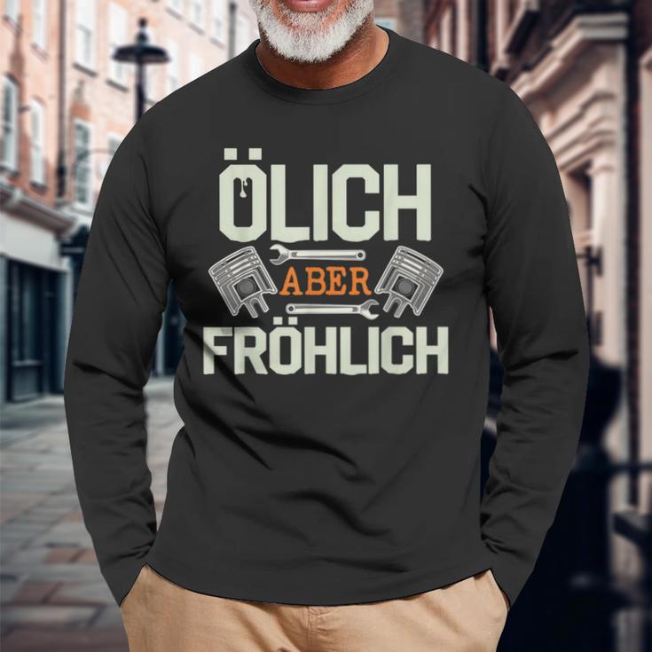 Olich Aber Fröhlich Oil Mechanic Car Screwdriver Langarmshirts Geschenke für alte Männer