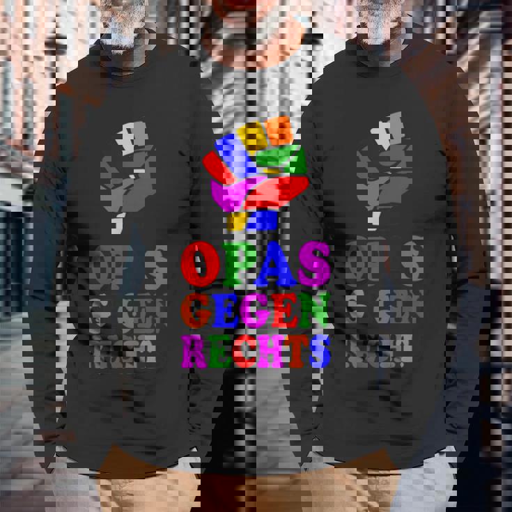 Opas Gegen Rechts Langarmshirts Geschenke für alte Männer