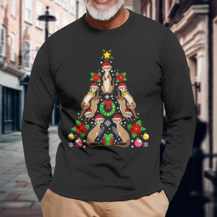 Otter Christmas Tree Christmas Fish Langarmshirts Geschenke für alte Männer