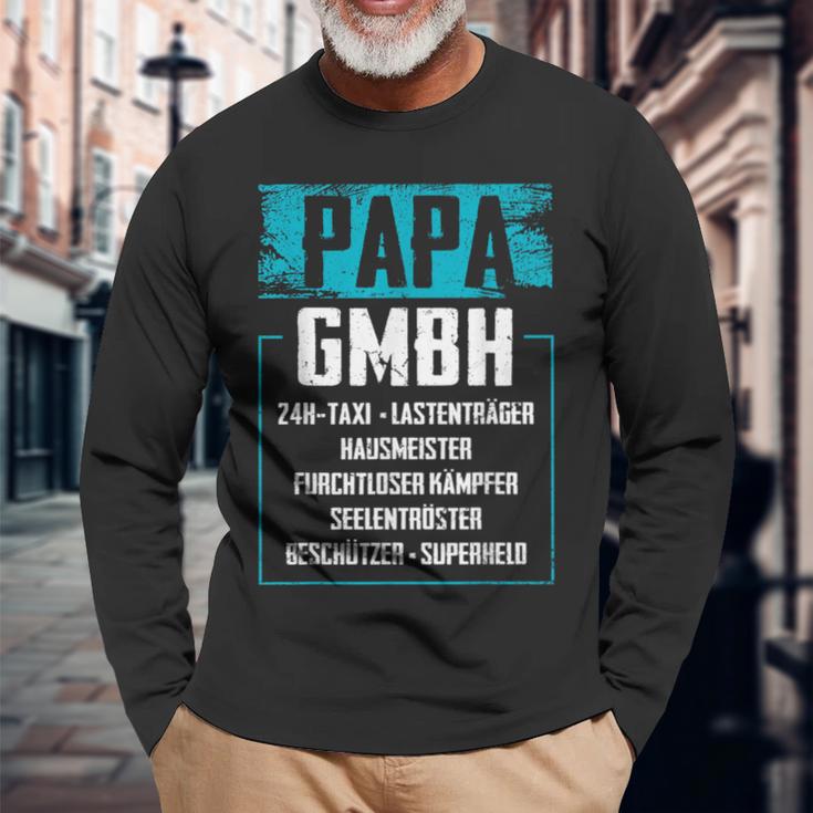 Papa Gmbh Firma Saying Business Father Family Langarmshirts Geschenke für alte Männer