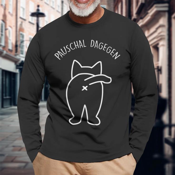 Pauschal Daggen Cat Lovers Cat Meow S Langarmshirts Geschenke für alte Männer