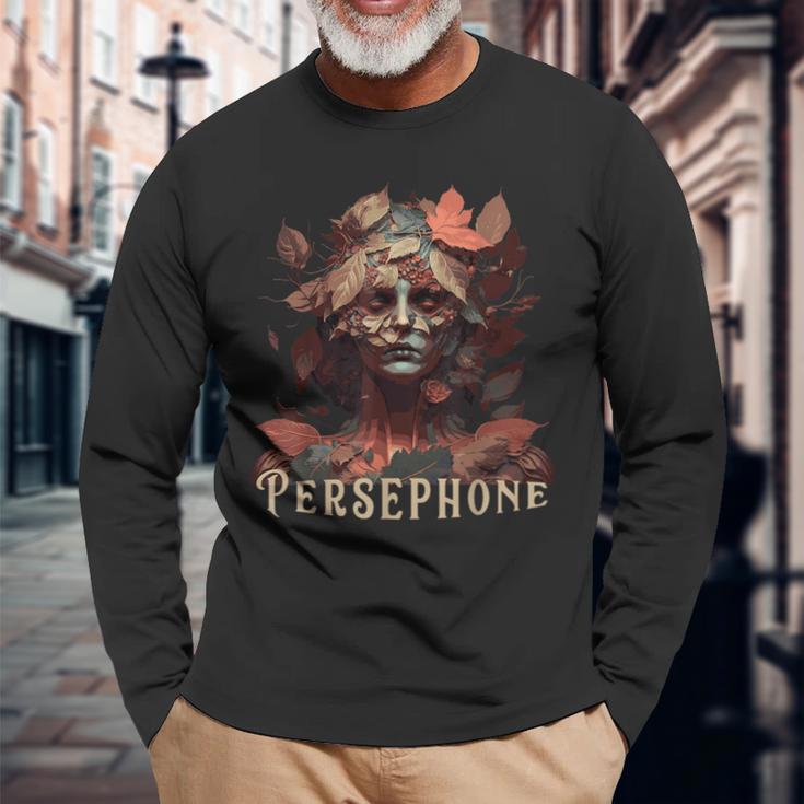 Perséfone Del Renacido Con Letras Camiseta de manga larga Regalos para ancianos