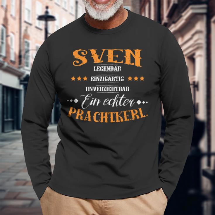 Personalised Sven Magnificent S Langarmshirts Geschenke für alte Männer