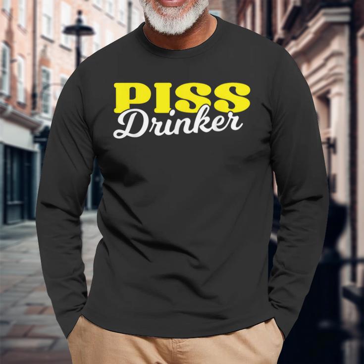 Piss Drinker Naughty Bdsm Urine Fetish Langarmshirts Geschenke für alte Männer