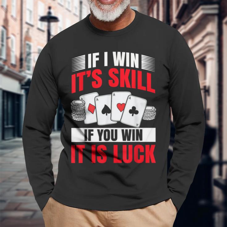 Poker Costume For In Texas Poker Player Langarmshirts Geschenke für alte Männer