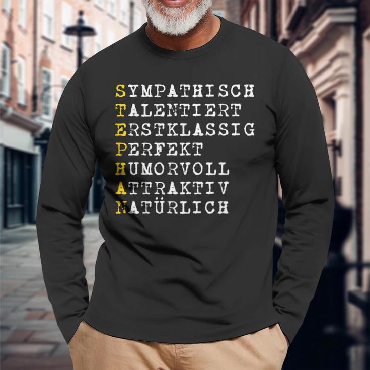 Positive Features Character Name Stephan Langarmshirts Geschenke für alte Männer