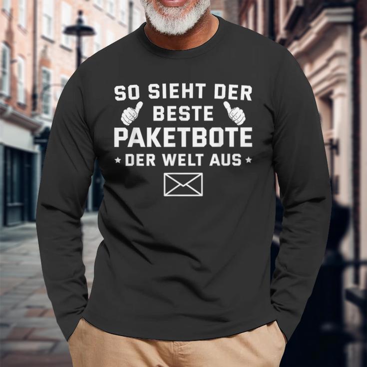 Postman Bester Paketbote Der Welt German Langarmshirts Geschenke für alte Männer