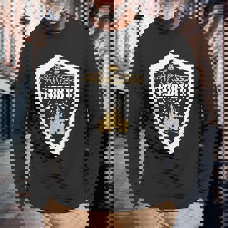Princess Security Princess Protection Princess Daughter Long Sleeve T-Shirt Gifts for Old Men