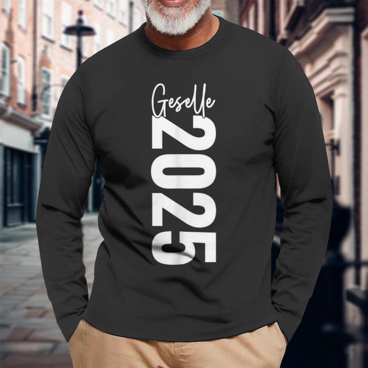 Prüfung Bestanden Geselle Abschluss 2025 Geschenk Schwarz Erwachsene Klein Klassisch Gesellenprüfung Bestanden Geselle 2025 Langarmshirts Geschenke für alte Männer