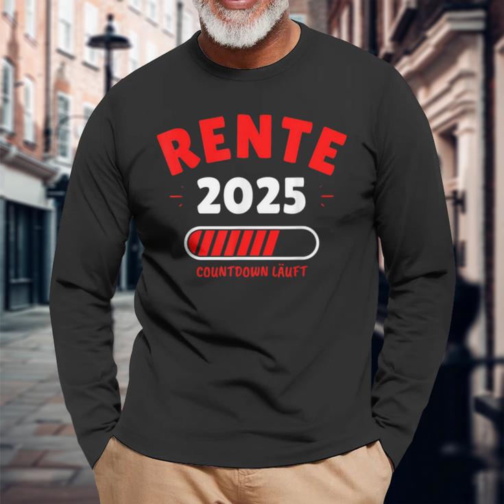 Rente 2025 Der Countdown Lauft Das Lustige Rentner Langarmshirts Geschenke für alte Männer