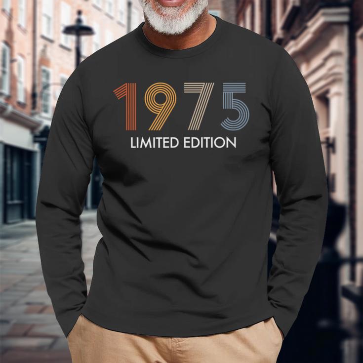 Retro 49 Yearsintage 1975 Limited Edition 49Th Birthday Langarmshirts Geschenke für alte Männer