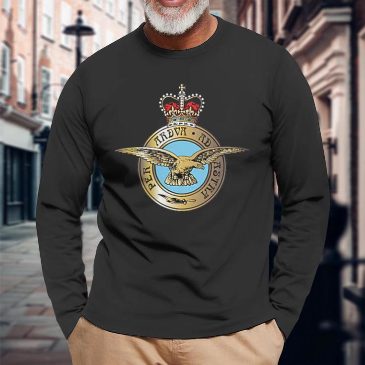 Royal Air Force Raf Uk Military Badge Patch Langarmshirts Geschenke für alte Männer