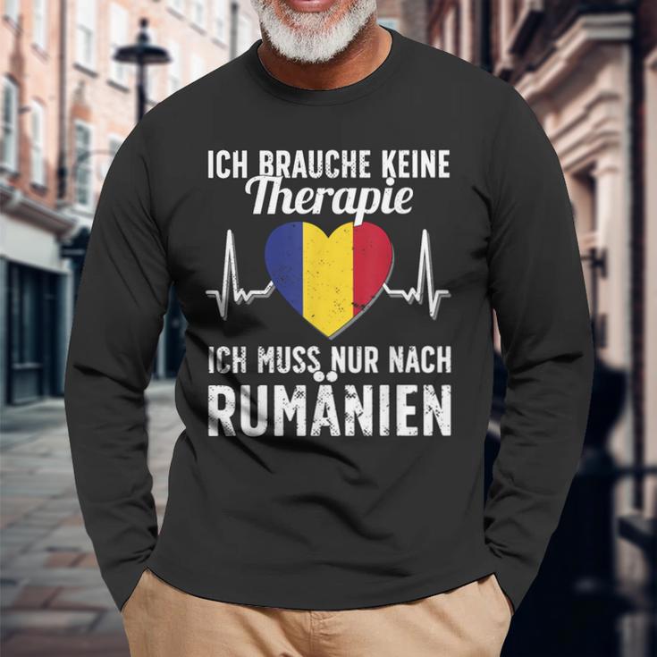 Rumänische Flagge I Rumänien Urlaub I Rumänien Langarmshirts Geschenke für alte Männer