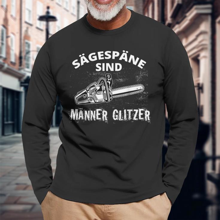 Sägespäne Sind Männer Glitzer Holzfälller Langarmshirts Geschenke für alte Männer