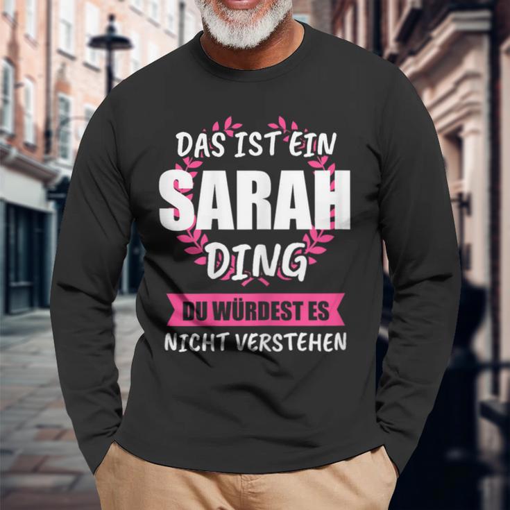 Sarah Name First Name Langarmshirts Geschenke für alte Männer