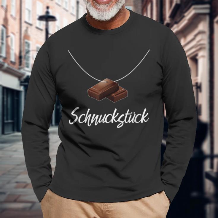 Schnuckstück With Chocolate Naschen Als Necklace Langarmshirts Geschenke für alte Männer